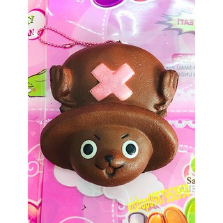 SQUISHY bánh mặt chopper one piece kèm móc khóa