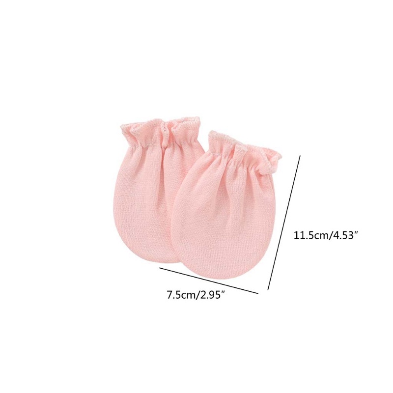 1 Đôi Găng Tay Cotton Mềm Chống Xước Bảo Vệ Mặt Dành Cho Trẻ Sơ Sinh