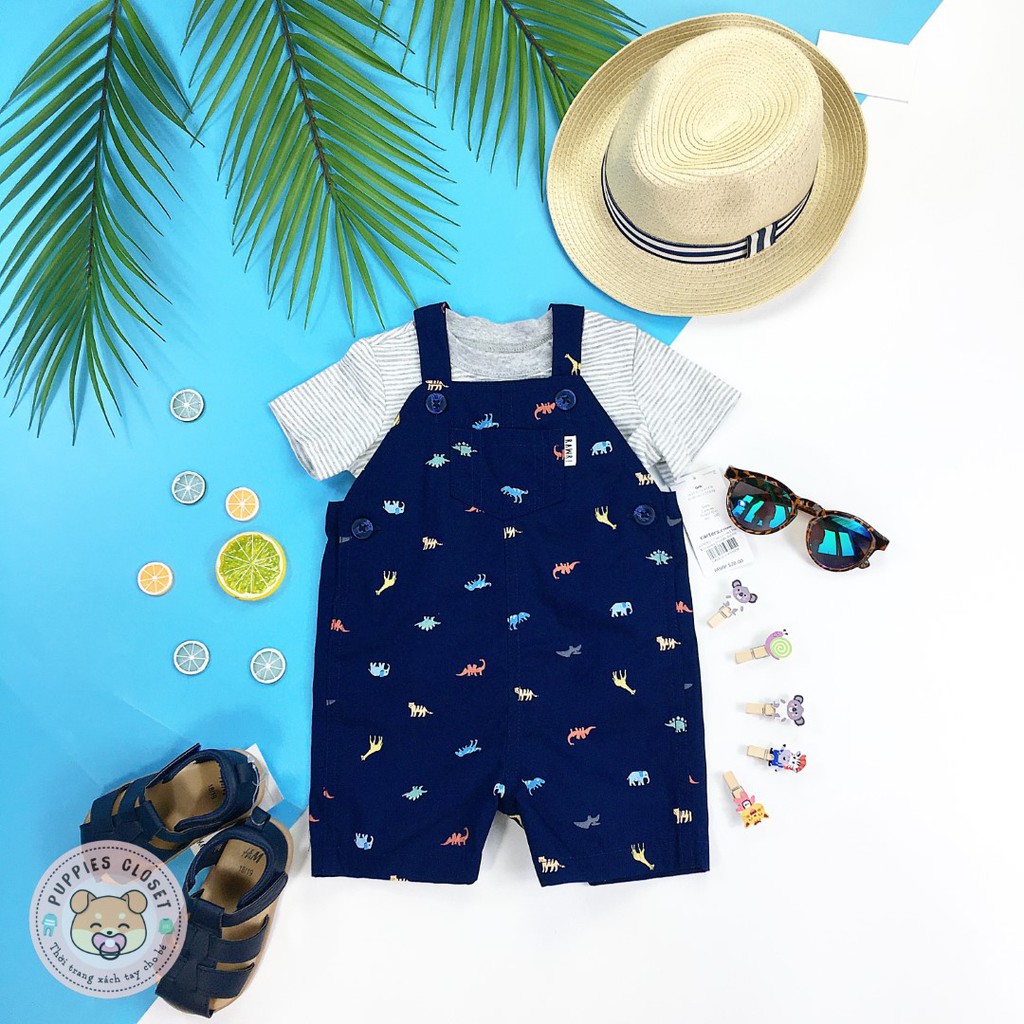 Set yếm kèm áo cộc trong đi chơi Carters