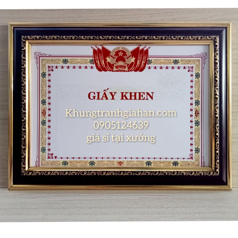 Khung bằng khen A4(21x30)mặt kính, khung ảnh treo tường giá rẻ,(có in hình) có xuất vat
