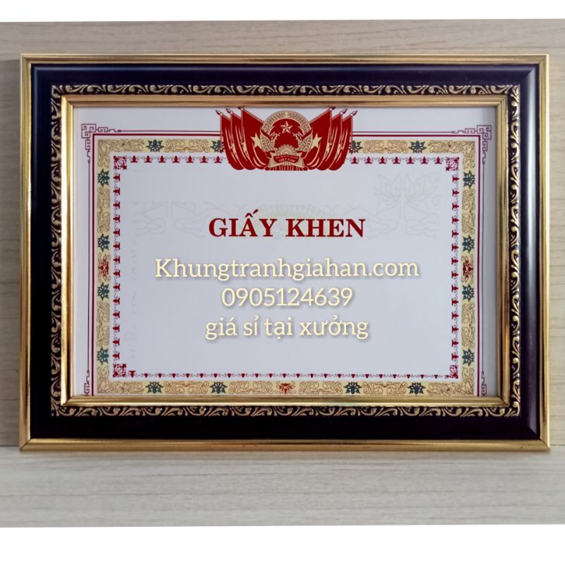 Khung bằng khen A4(21x30)mặt kính, khung ảnh treo tường giá rẻ,(có in hình) có xuất vat