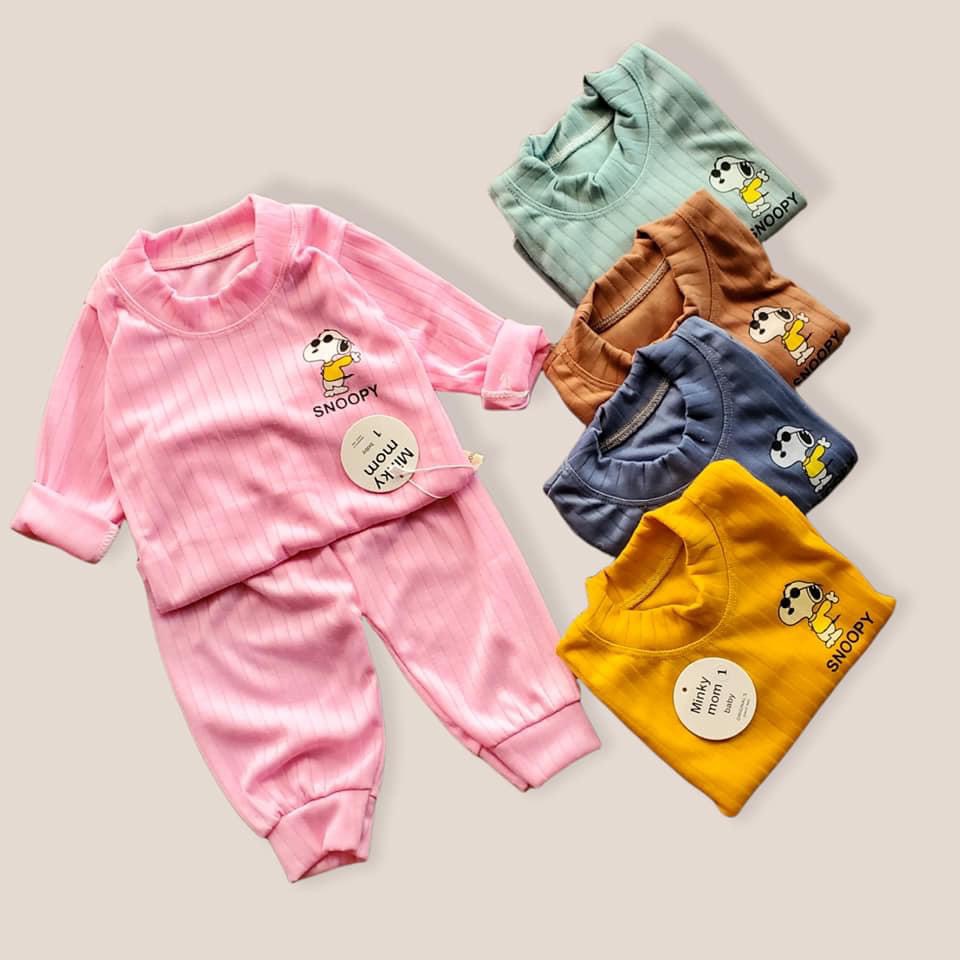 SALE NHANH BỘ THUN LEN GÂN CỔ 5 PHÂN SPOONY BÉ TRAI BÉ GÁI SIZE 5-18KG(L5PSPN)