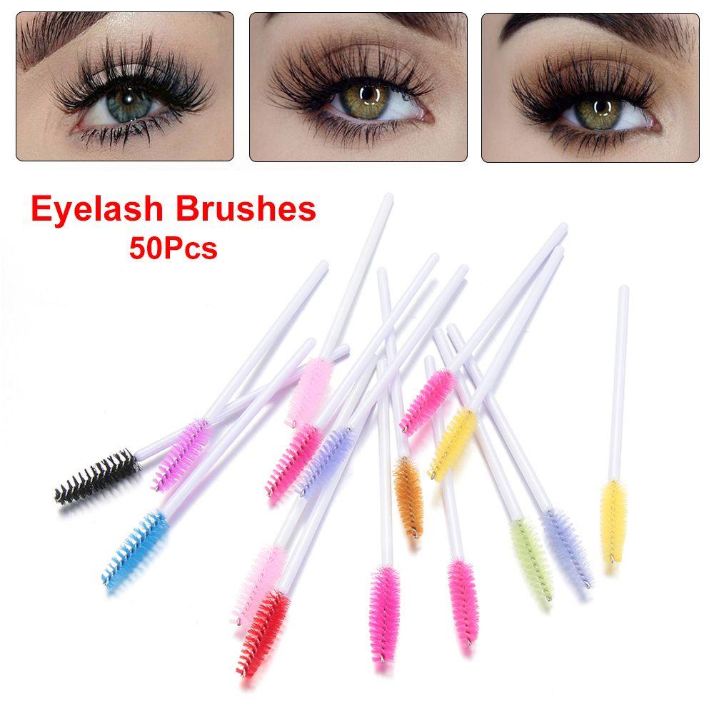 Bộ 50 Cọ Chuốt Mi Mới|Dụng Cụ Ghép Mascara Cầm Tay