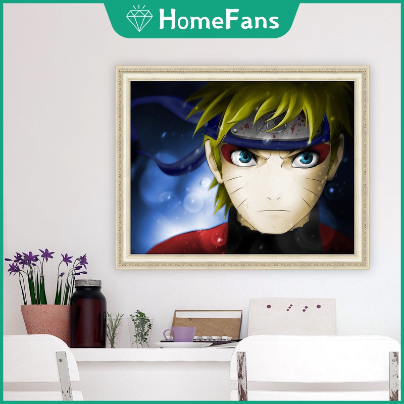 Naruto Bộ Tranh Đính Đá 5D Tự Làm Hình Anime Nhật Bản 50x40cm Trang Trí Nhà Cửa/Phòng Ngủ