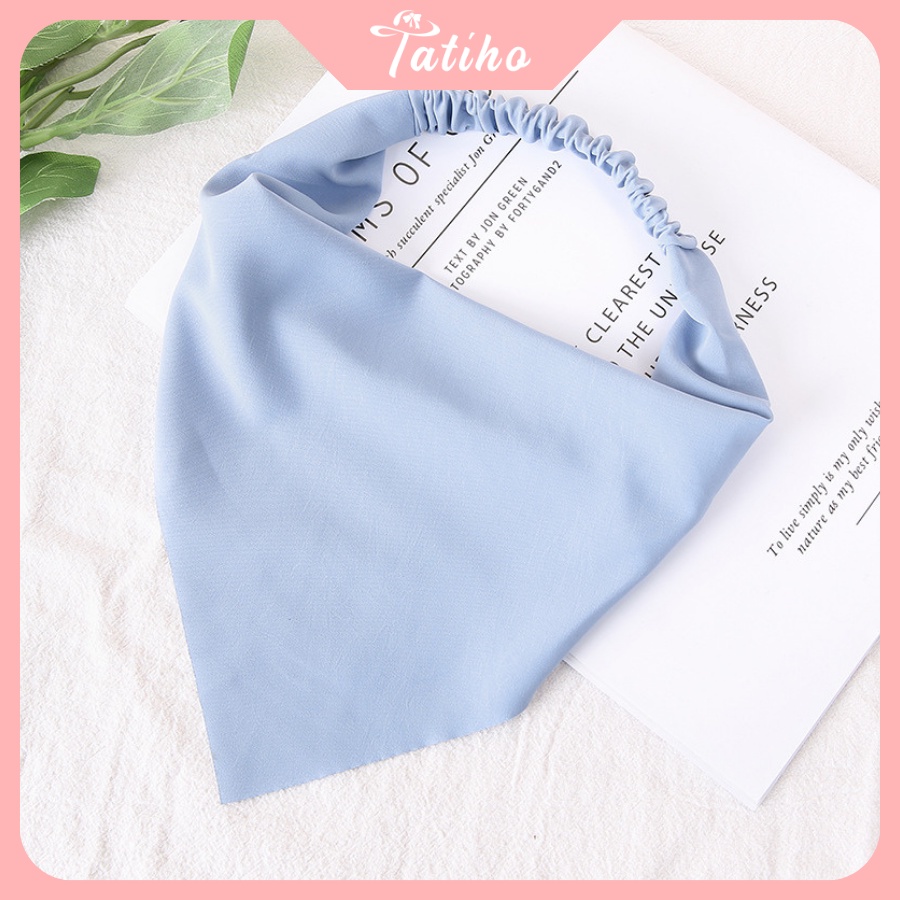 [Hàng Xịn, Giá Tốt]   Băng Đô Turban Unisex Vải Lụa Họa Tiết Trơn  Phong Cách Hàn Quốc Đơn Giản Hottrend - Mã BD009