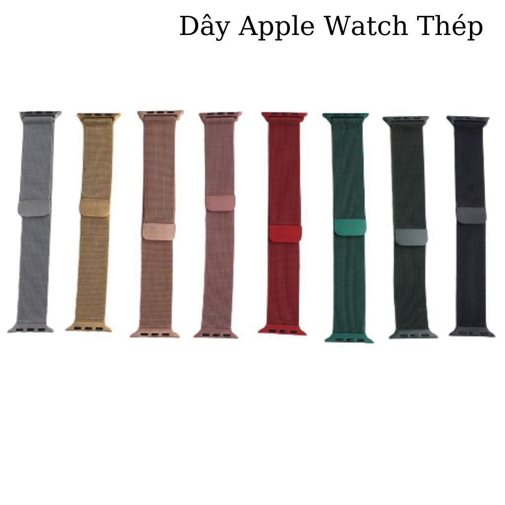 Dây Đồng Hồ Thông Minh ⚡ Dây Ép Pồ Watch Thép Không Gỉ Milanese Loop Sang Chảnh - Hot Trend ⚡ Series 5/4/3/2/1
