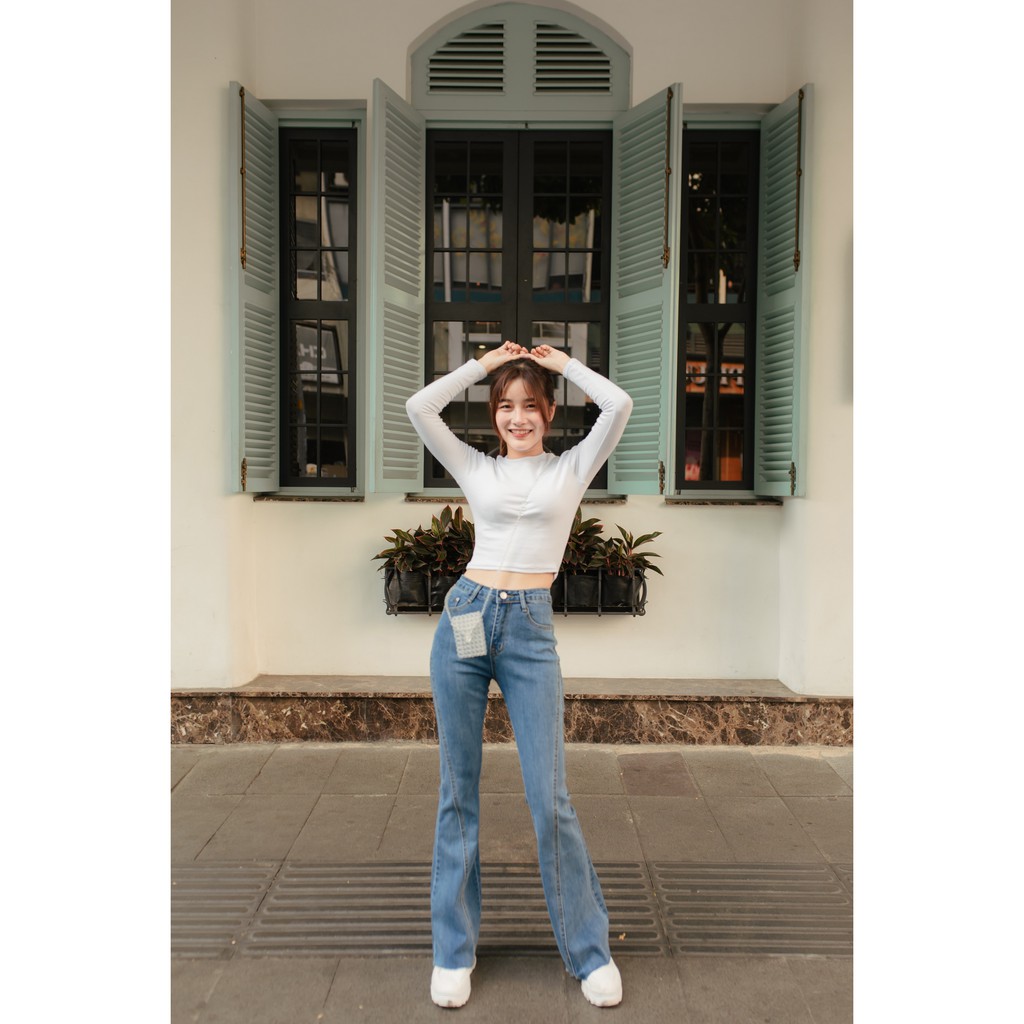 [Miều ] Áo croptop tay dài Anna Longsleeve Color