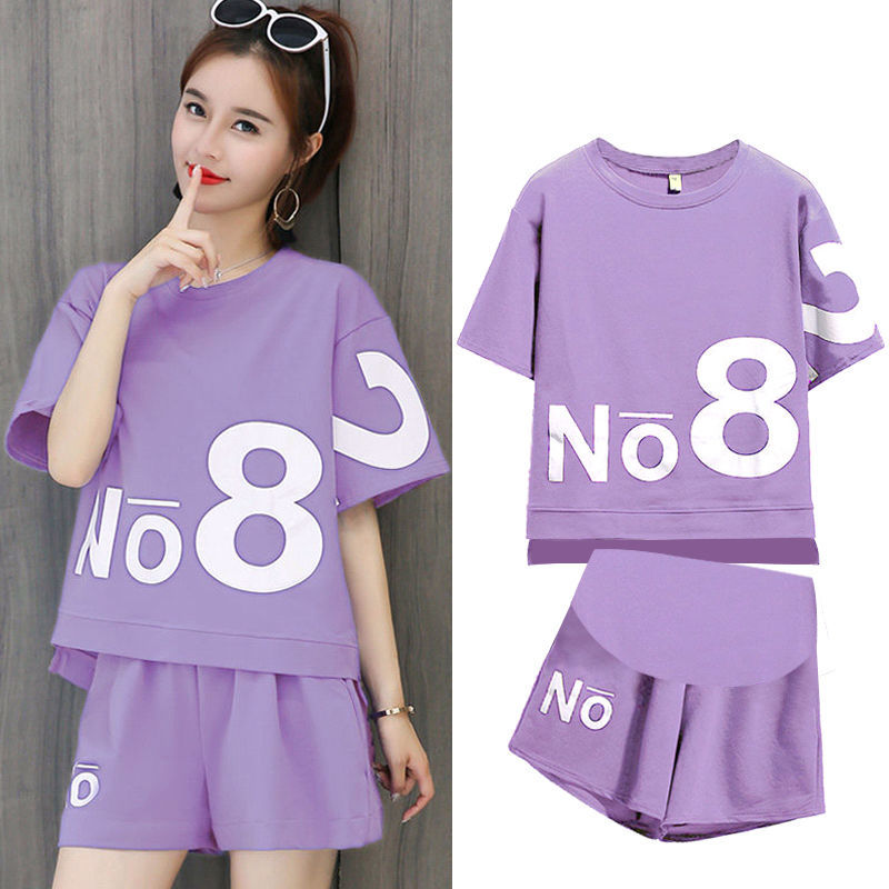 Bộ Đồ Ngắn Chất Liệu Cotton Thời Trang Dành Cho Bà Bầu