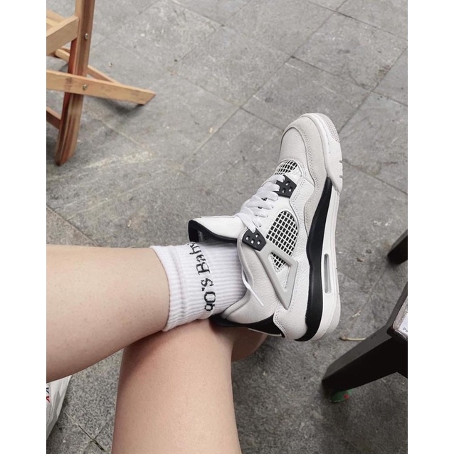 Giày Thể Thao 𝐀𝐢𝐫 𝐉𝐨𝐫𝐝𝐚𝐧 𝟒 𝐑𝐞𝐭𝐫𝐨 “𝐌𝐢𝐥𝐢𝐭𝐚𝐫𝐲 𝐁𝐥𝐚𝐜𝐤  giầy sneaker nam nữ siêu hot