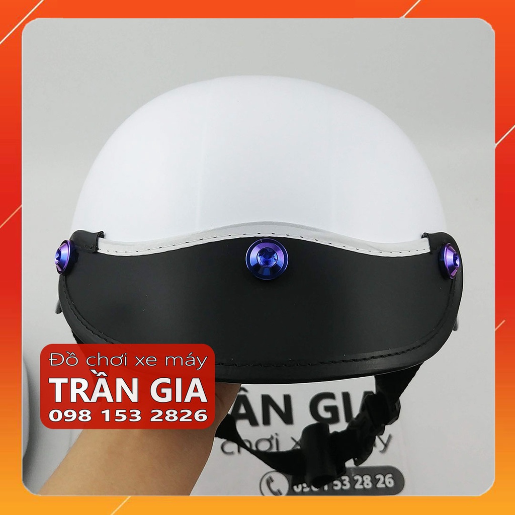 Mũ bảo hiểm gắn ốc Titan Lục Bảo Gr5 Salaya nam nữ nón 1/2 nửa đầu thời trang cao cấp chính hãng LS