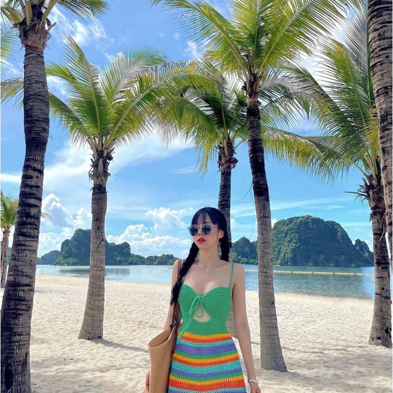 ĐẦM LEN MÓC CẦU VỒNG