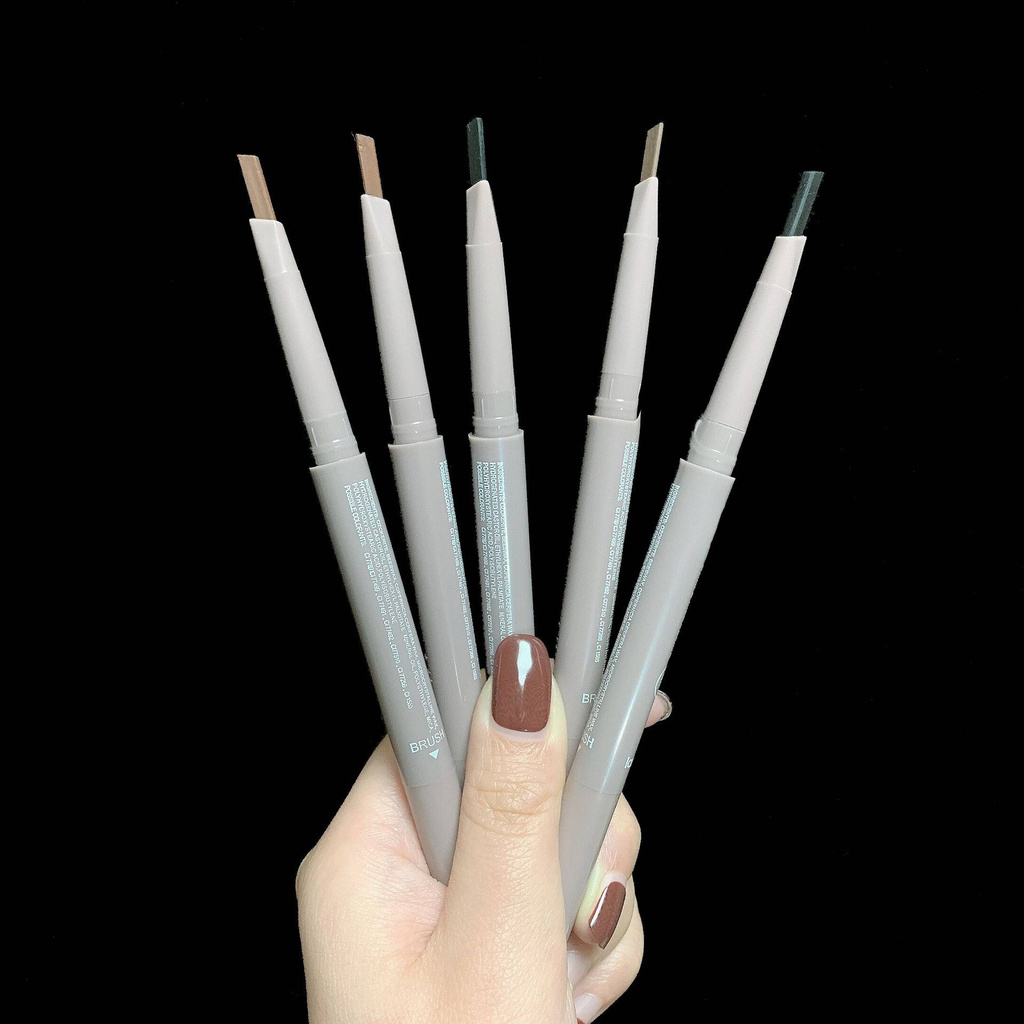 Bút chì kẻ lông mày hai đầu mịn chống thấm nước không dễ mất màu tự động xoay