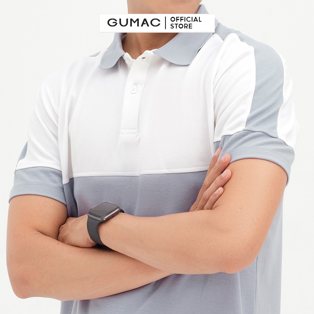 [Mã WABRGD12 giảm 10% đơn 250K] Áo thun nam polo phối màu GUMAC ATNB5112 | BigBuy360 - bigbuy360.vn