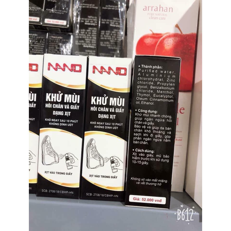 XỊT KHỬ MÙI HÔI CHÂN NANO