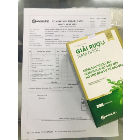 [Chính hãng] Giải rượu nam dược gói 60ml