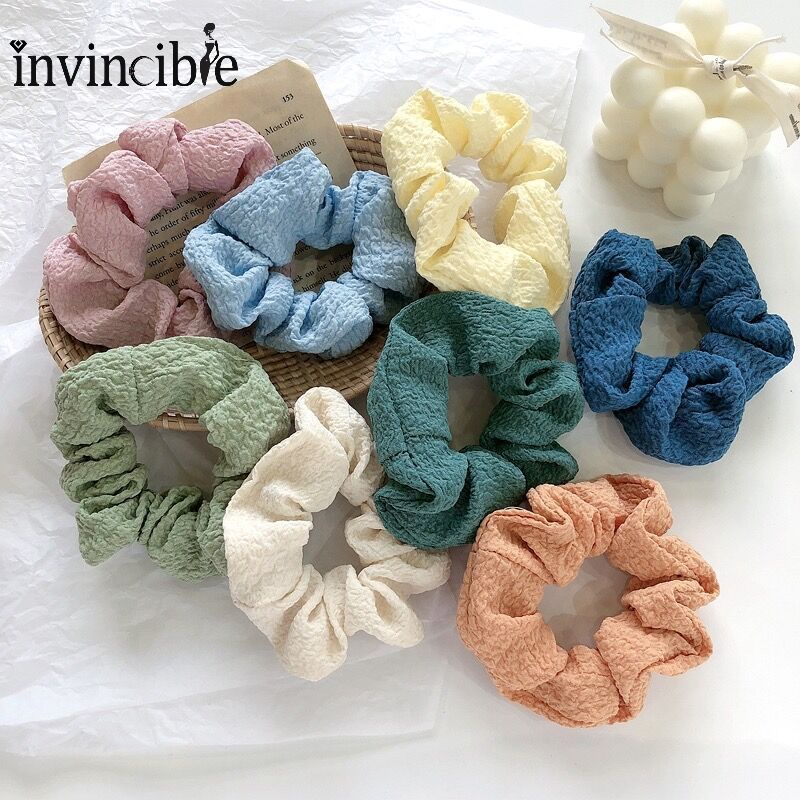 Dây Buộc Tóc Co Giãn Màu Sắc Đơn Giản Thanh Lịch