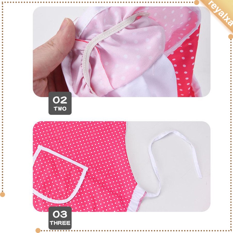 Bộ 4 Món Gồm Tạp Dề + Nón + Găng Tay Nấu Ăn + Găng Tay Lò Vi Sóng Cho Bé