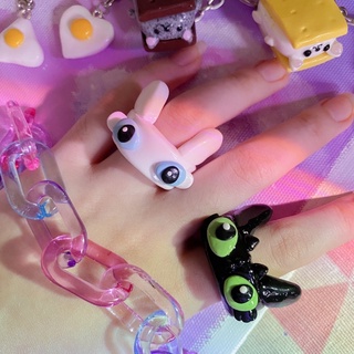 Nhẫn đất sét handmade - Clay Ring - Nhẫn đôi Light Fury/Night Fury