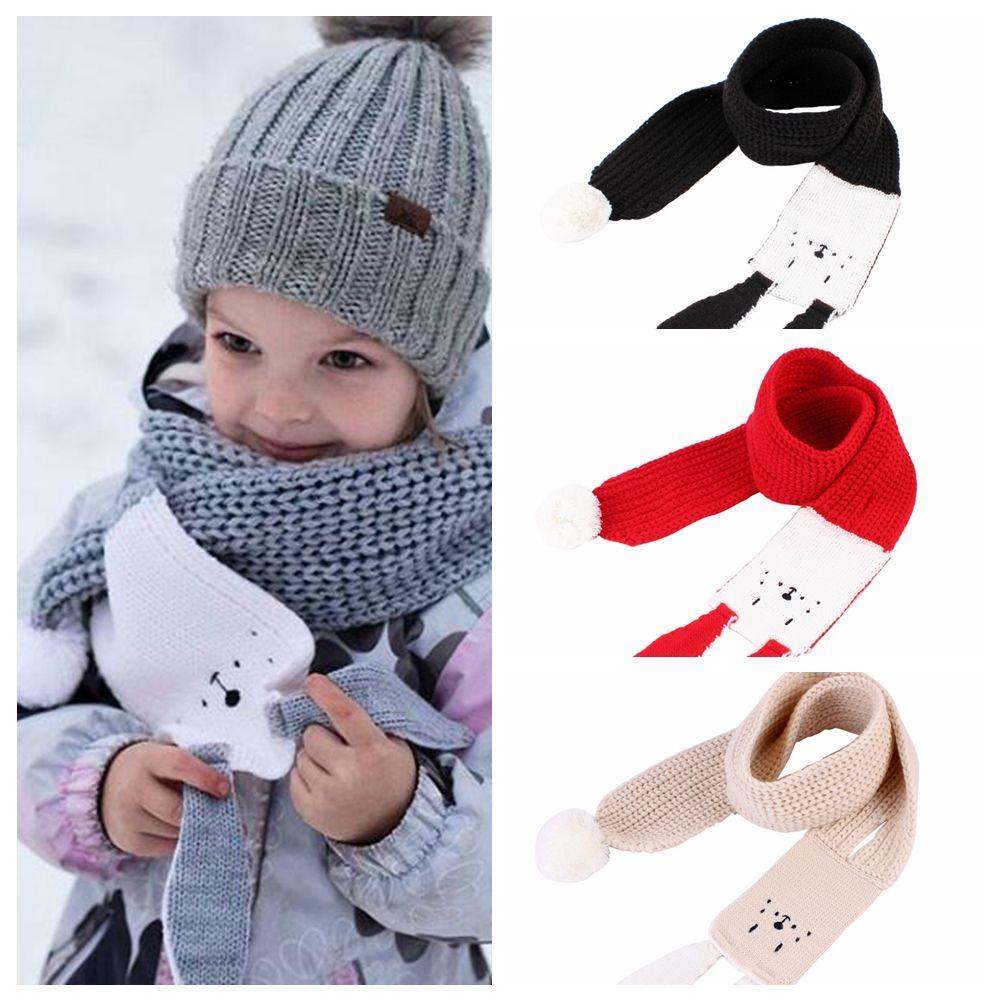 Khăn Choàng Cổ Đan Len Phối Cục Bông Dễ Thương Thời Trang Mùa Đông Ấm Áp Cho