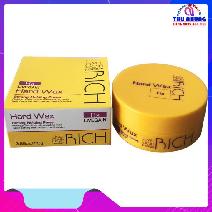 Sáp tạo kiểu tóc cứng Live gain premium rich hard wax fix 110g