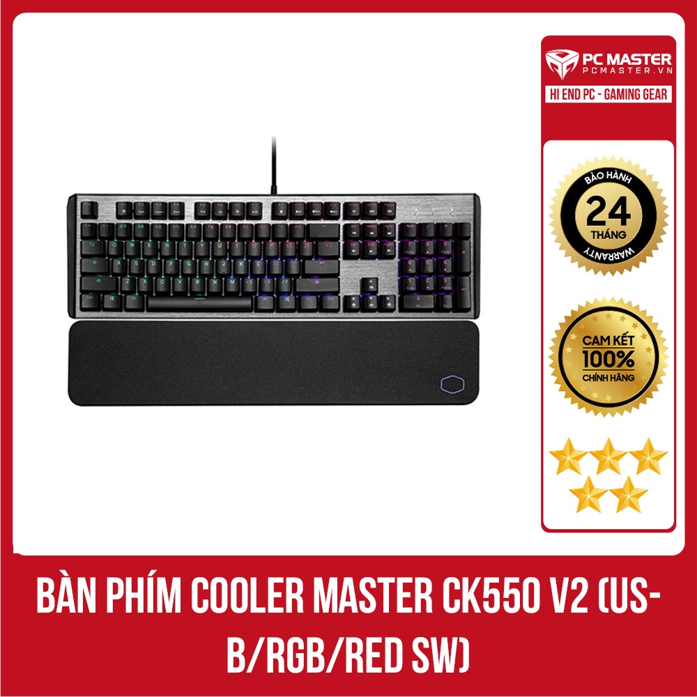 Bàn phím Cooler Master CK550 V2 (USB/RGB/Red sw) Hàng mới chính hãng, giá tốt