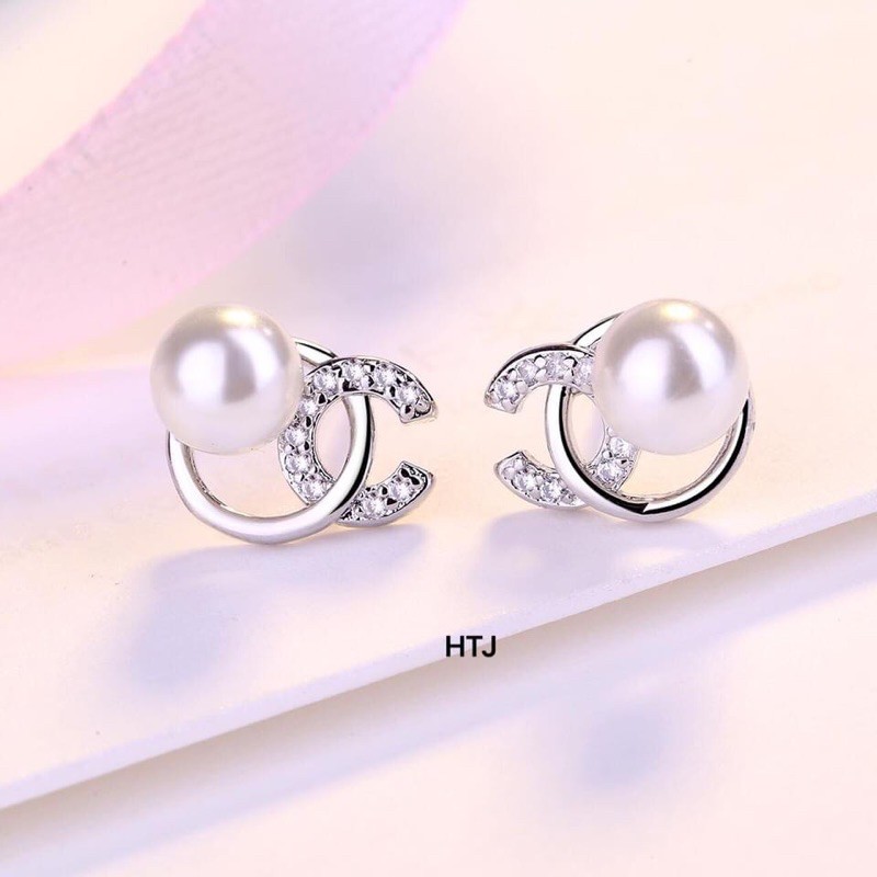 Bông tai bạc bibi silver gắn đá nhỏ xinh / Nụ bạc gắn đá kèm ảnh thật và video
