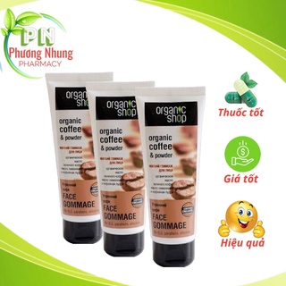 Tẩy tế bào chết cafe organic Nga