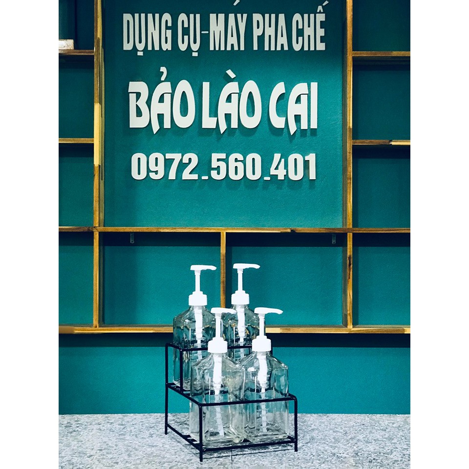 Giá đựng bình bơm đường thuỷ 1.2l,nhựa 1.6l,siro cho quầy 4-6-8 ngăn