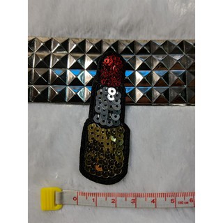 Sticker vải kim sa thỏi son t110007