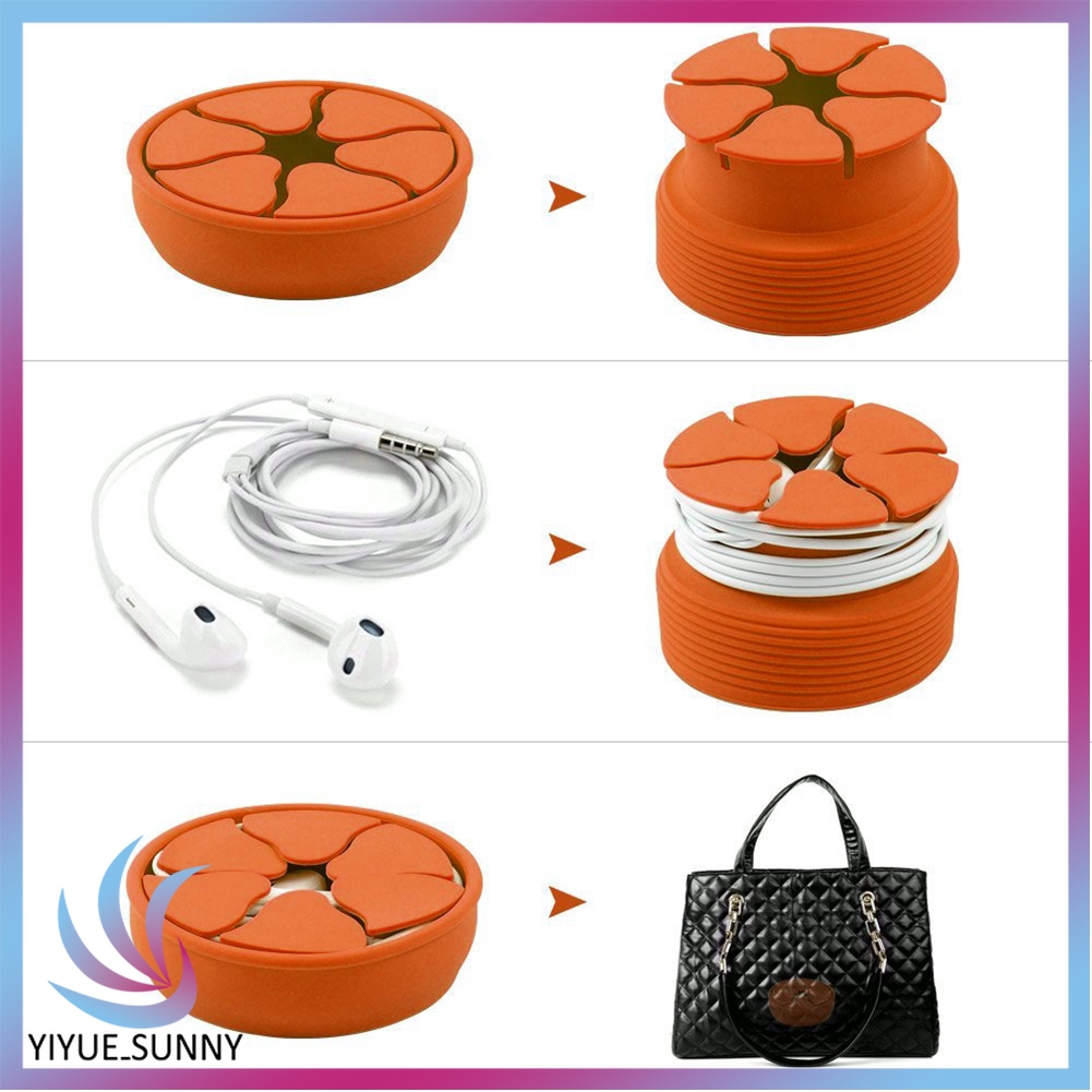 Bộ cuộn dây cáp / tai nghe bằng silicone tiện dụng