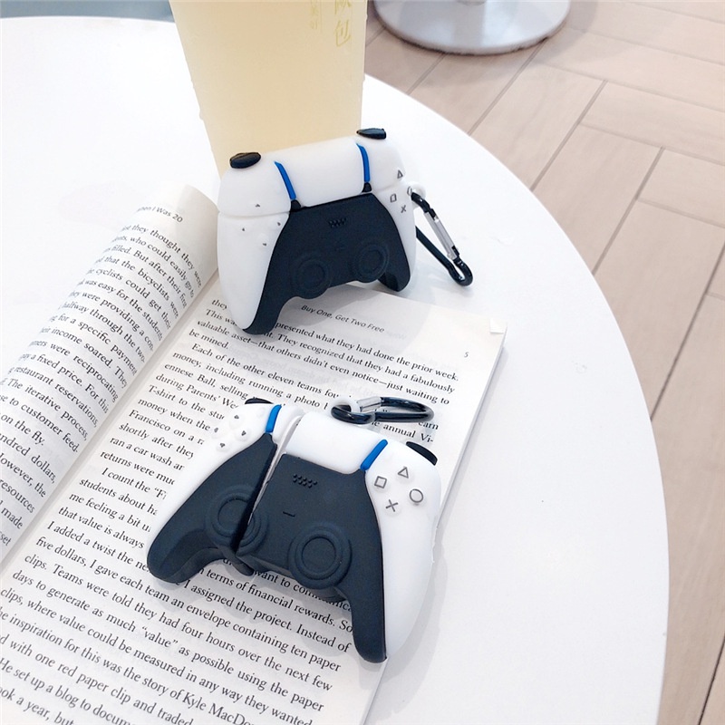 Case airpod 3, vỏ airpod pro, ốp tai nghe bluetooth airpod 2 chất silicon kèm phụ kiện móc khóa hình PS5