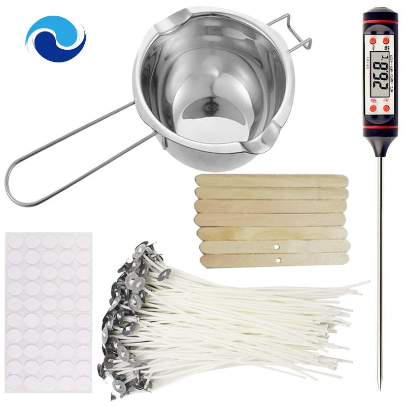 Bộ dụng cụ làm nến kèm giá đỡ và que khuấy