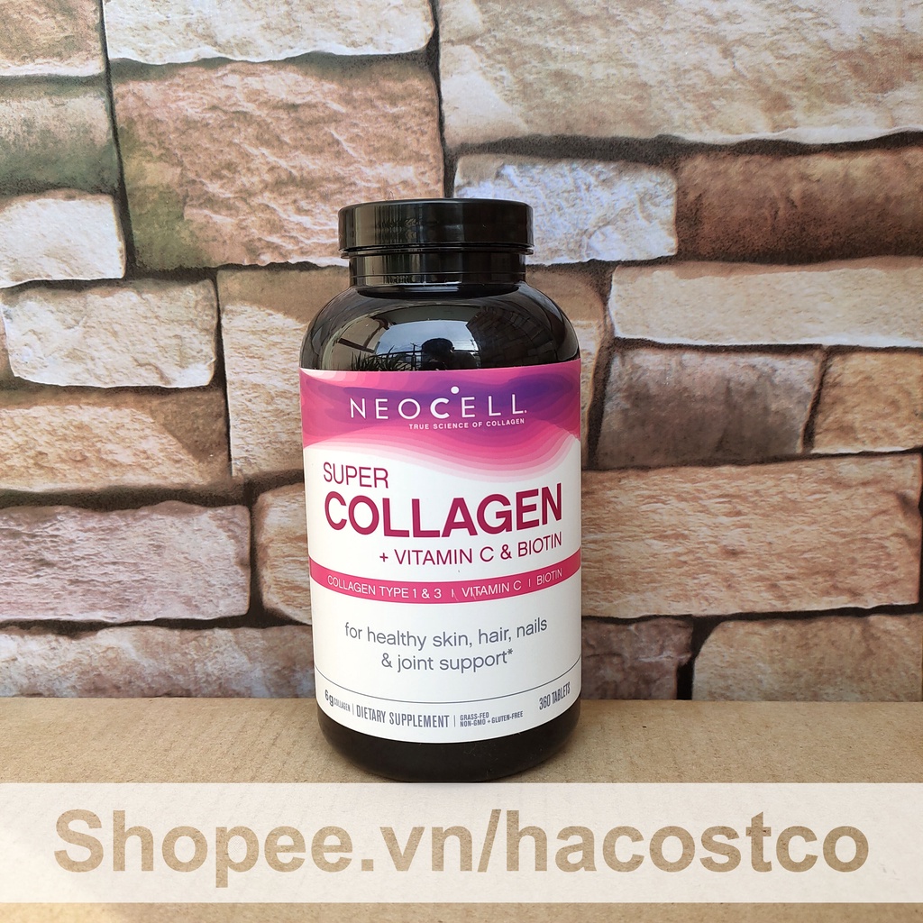 Viên Uống Super Collagen Neocell +C 6000 Mg type 1 - 3 Neocell 360 và 250 viên | Thế Giới Skin Care