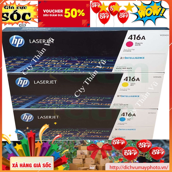 Hộp mực HP416A cho máy in Laser màu HP PRO M454DW/ M454DN/ M454NW chất lượng bản in bền đẹp và sắc nét