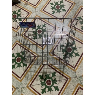 giỏ inox vuông lắp xe người lớn không rỉ