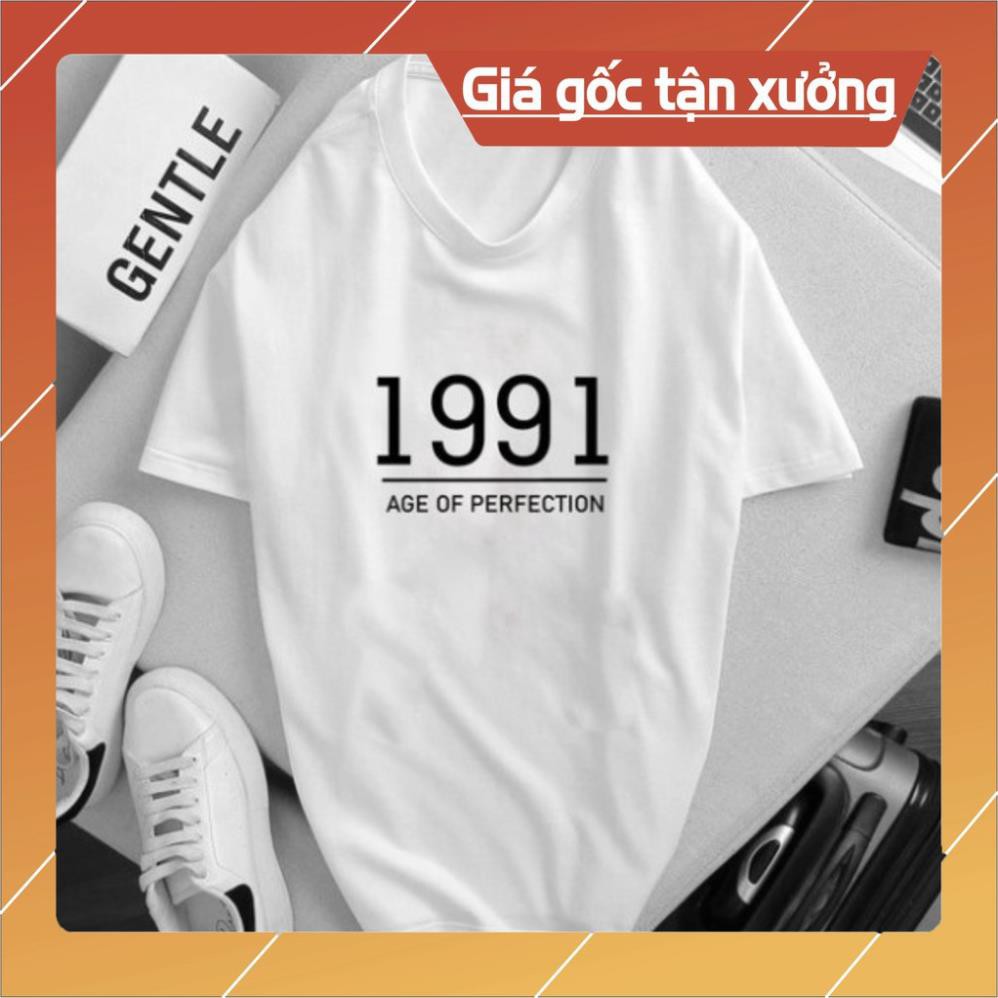 Áo phông màu TRẮNG in năm sinh 1990,1991,1992,1993,1994  [FREESHIP] Áo unisex,vải cotton xịn  ྇