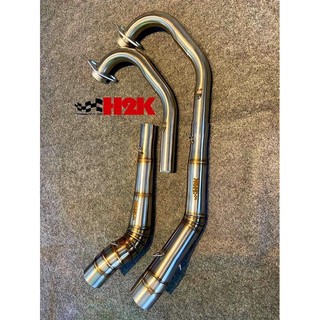 cổ pô 2 khúc 304 wrx gắn lon pô tăng cho xe exciter135