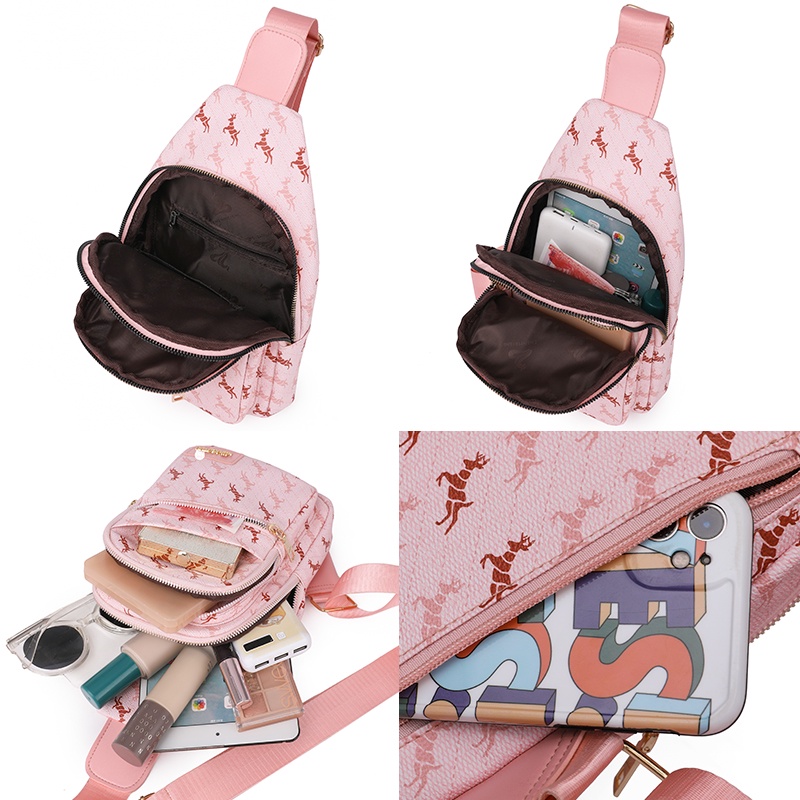 Túi đeo chéo vai da mềm màu sắc tương phản thời trang dành cho nữ