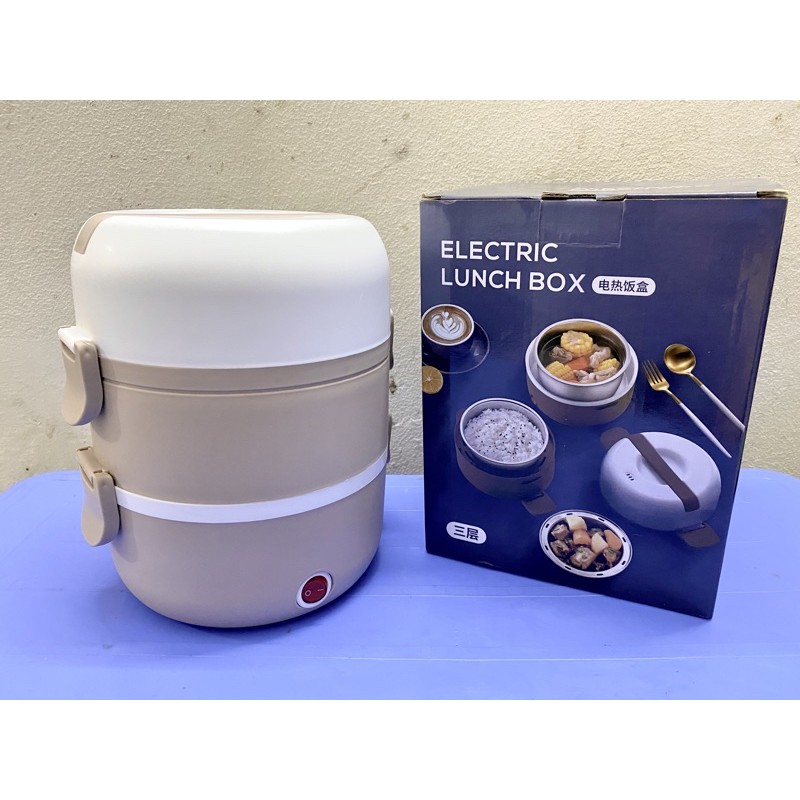 Cặp Lồng Cắm Điện 3 Tầng ruột inox Cao Cấp Ủ Nóng Thức Ăn Liên Tục (Nấu Được Cơm) - ( Giao màu ngẫu nhiên) | BigBuy360 - bigbuy360.vn