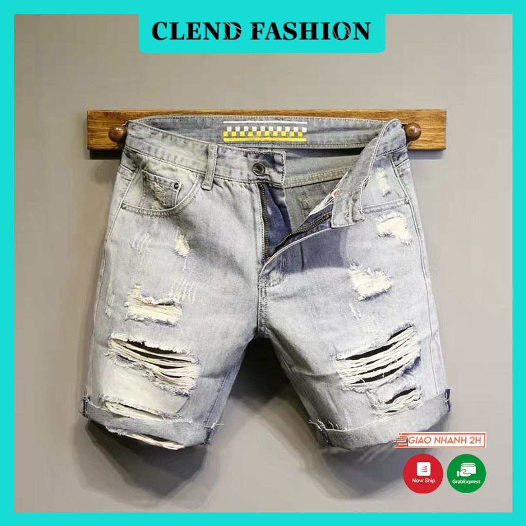 Quần Short , Quần Sọt Jean Nam Clend Fashion Chất Liệu Demin Co giãn Thoáng Mát Thời Trang Cao Cấp KV74