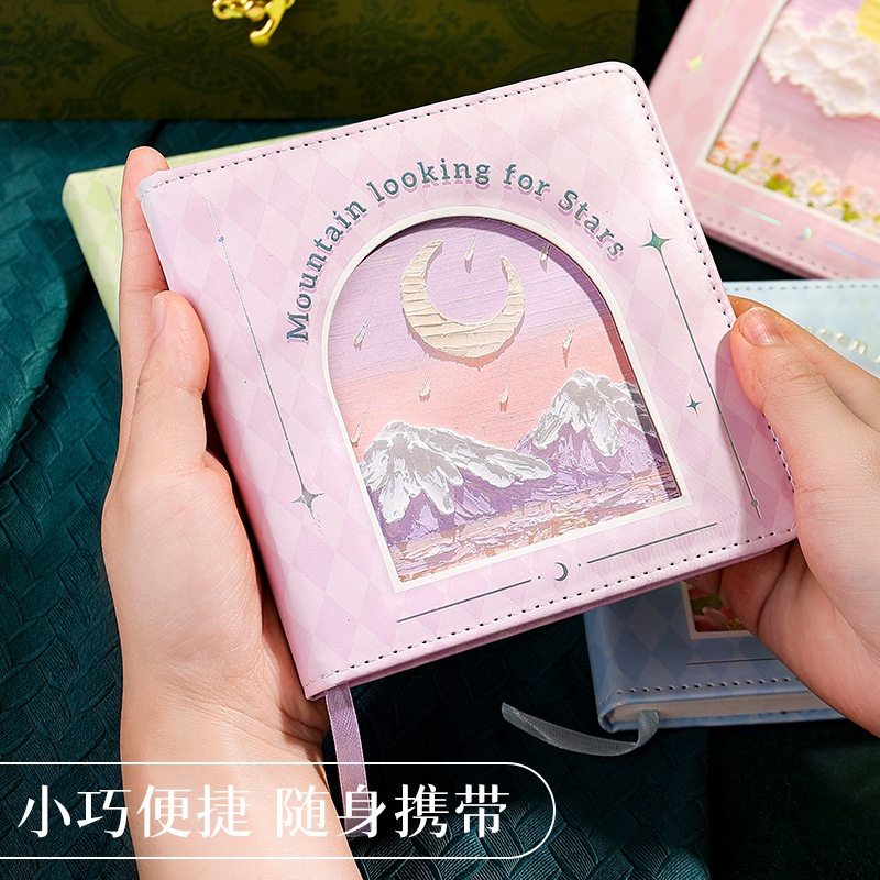 Cuốn sổ tay INFEEL.ME hình vuông họa tiết tranh sơn dầu tùy chọn dễ thương dành cho h