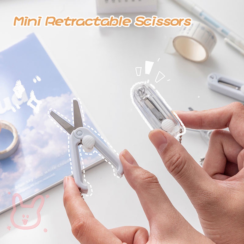 Kéo Cắt Giấy Mini Có Thể Gấp Gọn Tiện Dụng Cho Học Sinh