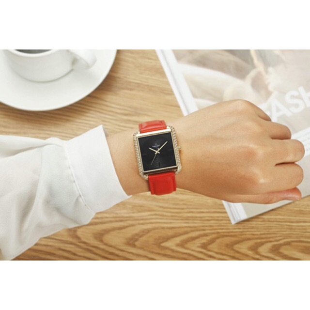 Đồng hồ SRWATCH Nữ (Dây da Đỏ, Nâu, Xanh lá)