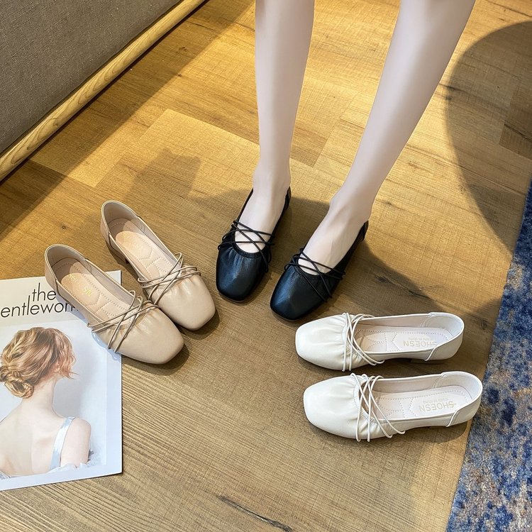 [ Mã 66CBSALE giảm 30K đơn 200K] Giày búp bê mũi vuông phong cách thời trang dành cho phái đẹp | BigBuy360 - bigbuy360.vn