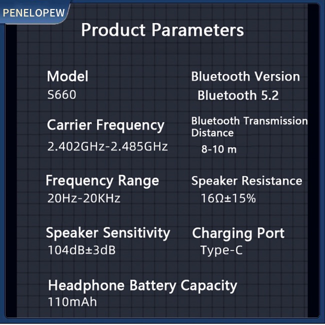 Tai Nghe Bluetooth 5.2 Không Dây Tws pw S660 Tws Cảm Ứng Thông Thoáng
