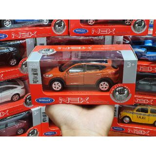 HỘP XE MÔ HÌNH Hyundai Tucson WELLY 1:36 (Cam )
