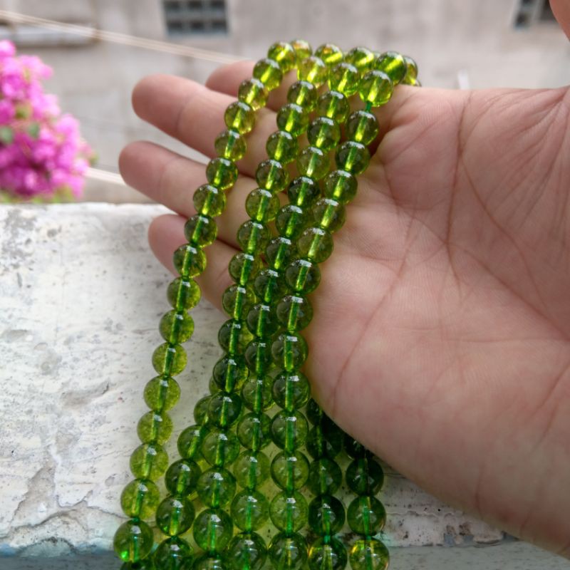 Bán lẻ hạt thủy tinh pha lê làm vòng đeo tay 8ly