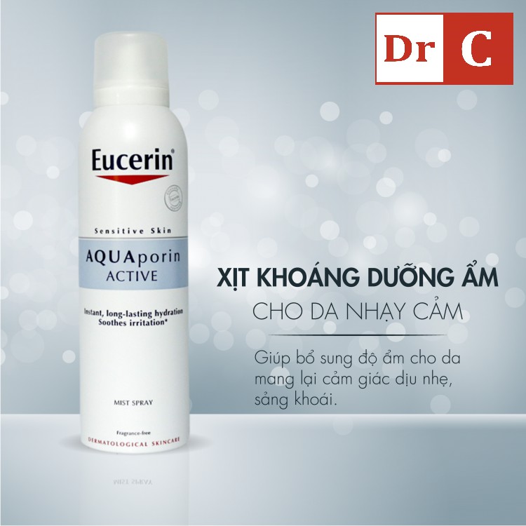 Xịt Khoáng ⚜️CHÍNH HÃNG⚜️ Xịt Khoáng Eucerin AQUAporin Active Dưỡng Ẩm Làm Dịu Da 150ml