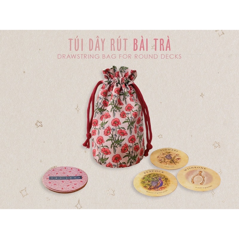 Túi đựng Bài Trà (Tea Leaf Fortune Cards) - Tổng hợp nhiều màu vải