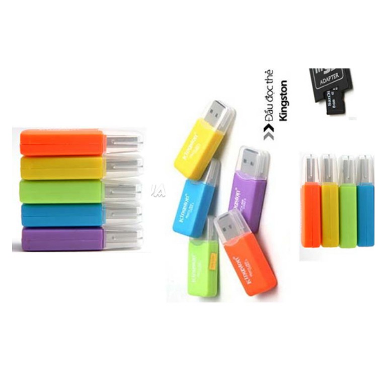 Freeship 99k TQ_Đầu đọc thẻ nhớ MicroSD nhiều màu